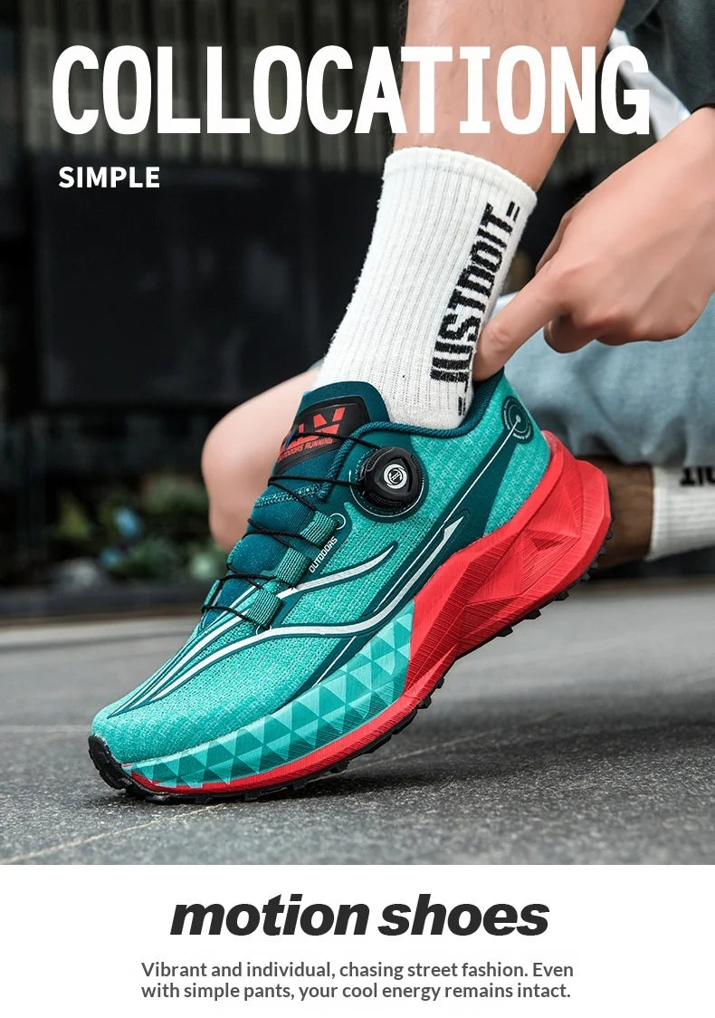 2025 New Soft Soled Outdoor Casual Sports Shoes With Rotating Buckle Carbon Plate And Popcorn Outsole, Men'S Running Shoes 35-44