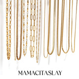 MamacitaSlay water wave chain snake chain Women's stainless steel necklace Bracelets Belly Chain Various styles Jewelry