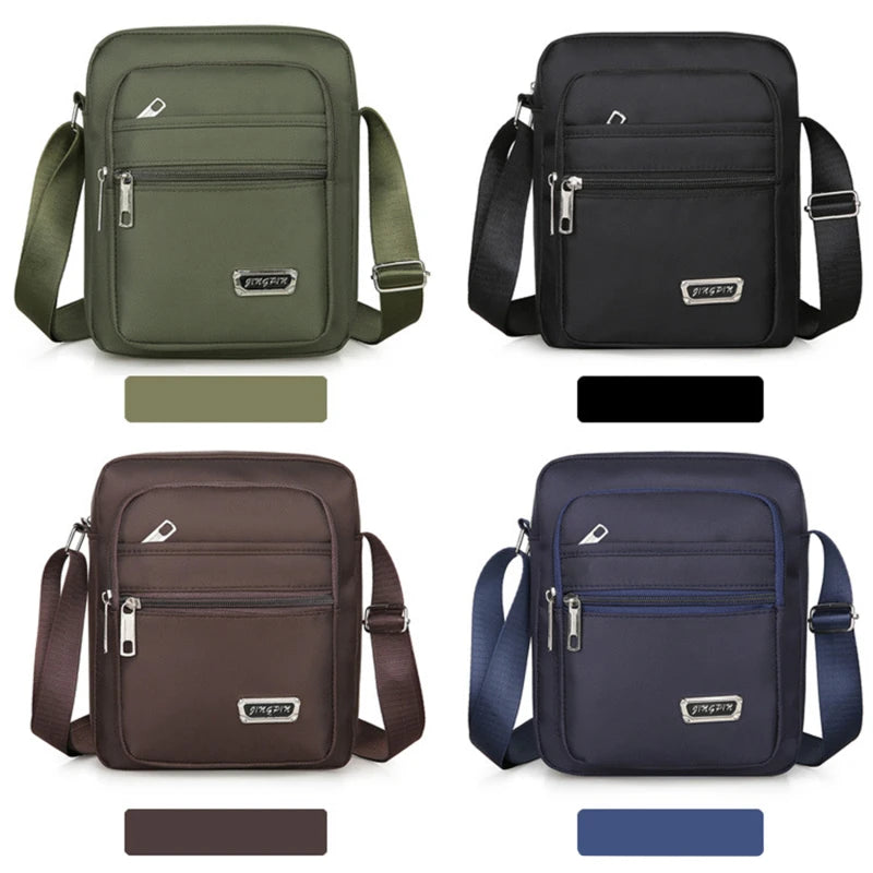 2025 Men Nylon Shoulder Bag Messenger Bag Casual Nylon Zipper Pocket Handbag Fashion Tote Travel Male Crossbody Bags New