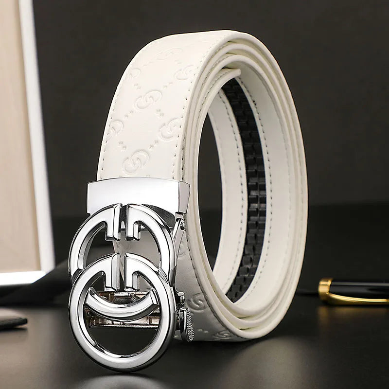 New wide 3.4cm Women's Belt Formal Leather Canvas Belt Women High Quality Metal Buckle Male Belt for men jeans work belt