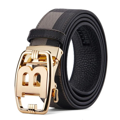 2025 High Quality Men's Belt Designer Genuine Leather Belts Male Metal Automatic Buckle Casual Fashionable Belt for men Jeans