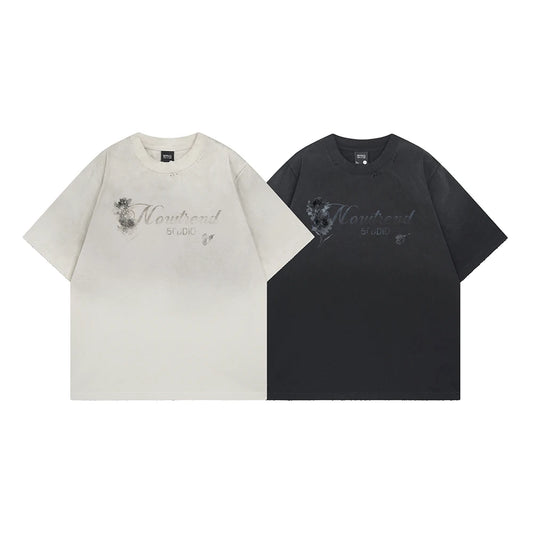 Retro Washed Oversized T-shirt Men Clothing Graphic T Shirts High Quality Short Sleeve Printed Tees 2026 Hip Hop Y2k New In Tops
