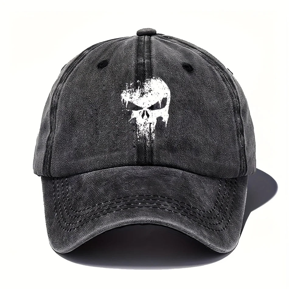Print Washed Cotton Baseball Cap for Men Women Vintage Casual Peaked Caps Outdoor Running Sun Hat Adjustable Soft Top