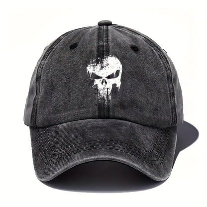 Print Washed Cotton Baseball Cap for Men Women Vintage Casual Peaked Caps Outdoor Running Sun Hat Adjustable Soft Top