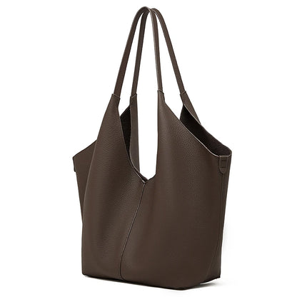 Hifashion Cow Genuine Leather Large Underarm Shoulder Bags For Women 2026 Luxury Designer Shopping Tote Office Ladies Handbags