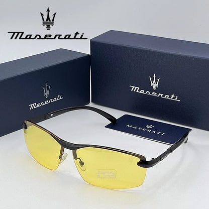 MASERATI UV400 Polarized Sunglasses Lightweight Frameless for Cycling Driving Outdoor Unisex Men Women Daily Sunglasses 20345