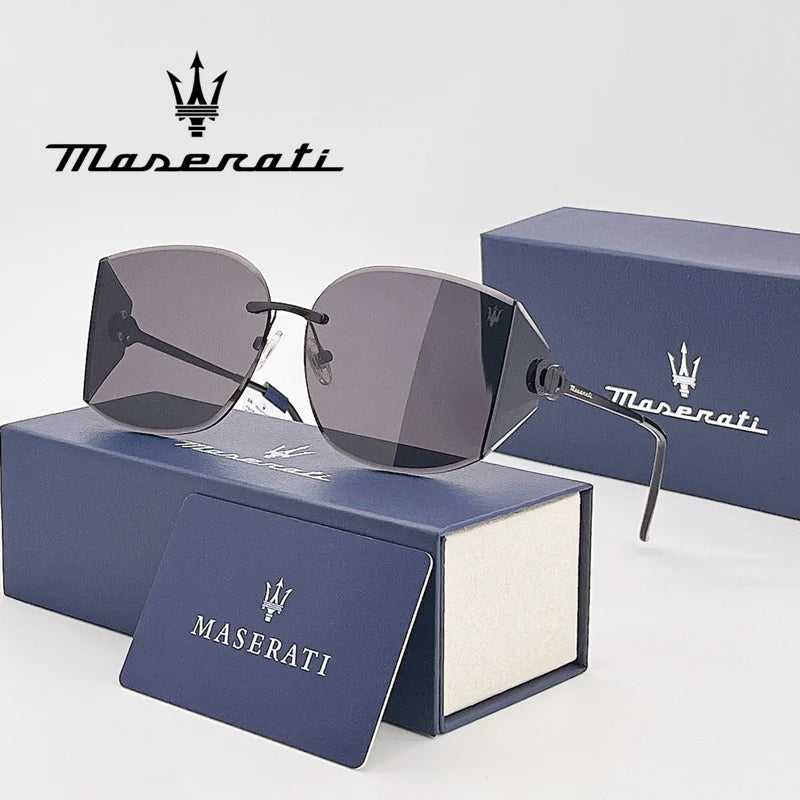 MASERATI UV400 Polarized Sunglasses Lightweight Frameless for Cycling Driving Outdoor Unisex Men Women Daily Sunglasses 20345
