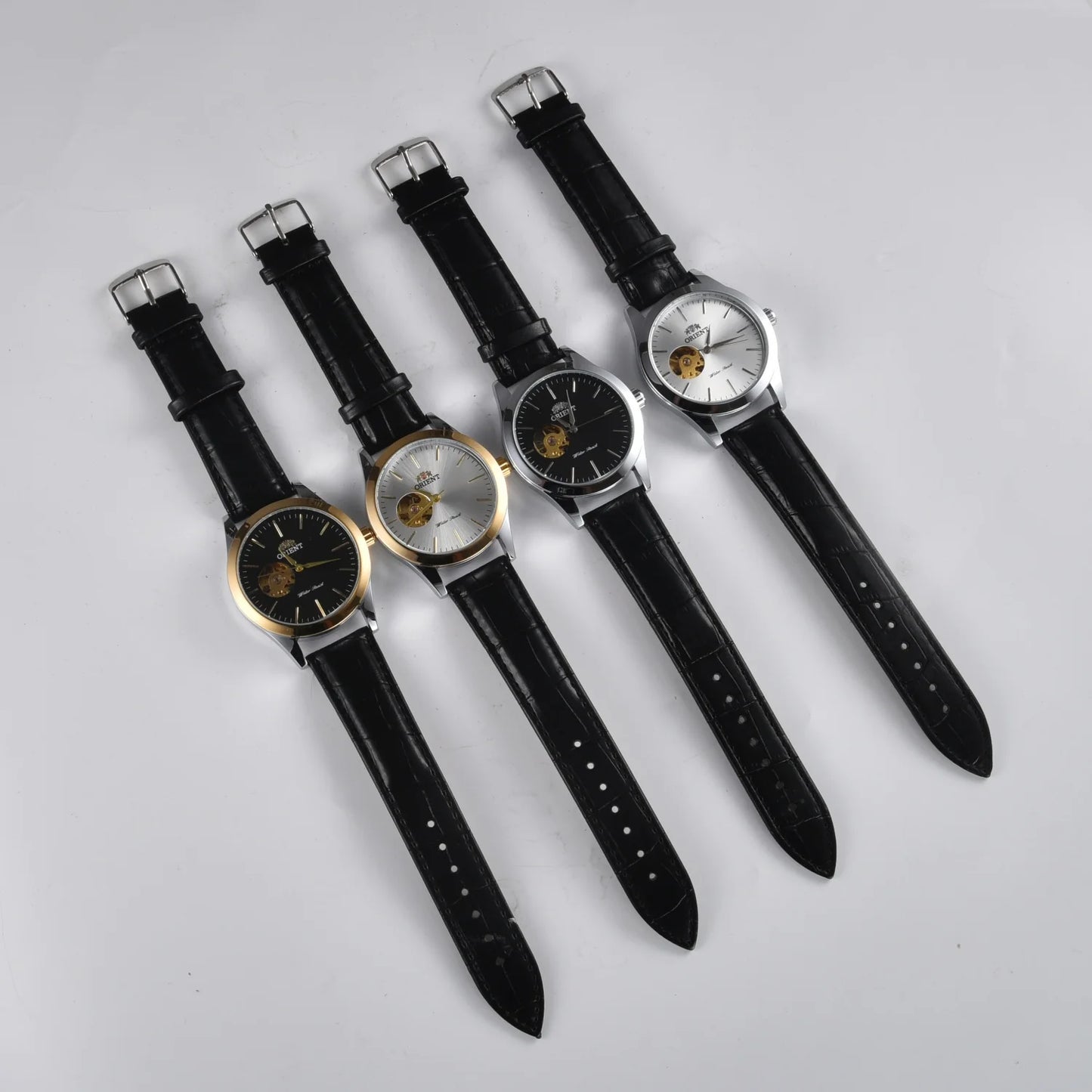 Orient Watch Refurbished Japanese Fully Automatic Mechanical Watch Hollowed Out Business Men's Watch Stainless Steel Strip