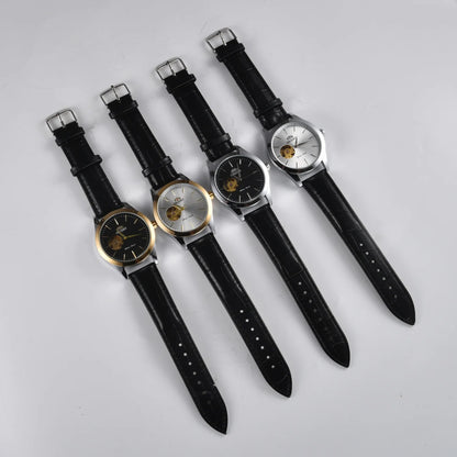 Orient Watch Refurbished Japanese Fully Automatic Mechanical Watch Hollowed Out Business Men's Watch Stainless Steel Strip