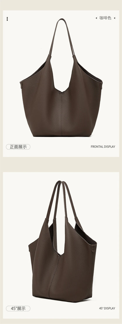 Hifashion Cow Genuine Leather Large Underarm Shoulder Bags For Women 2026 Luxury Designer Shopping Tote Office Ladies Handbags