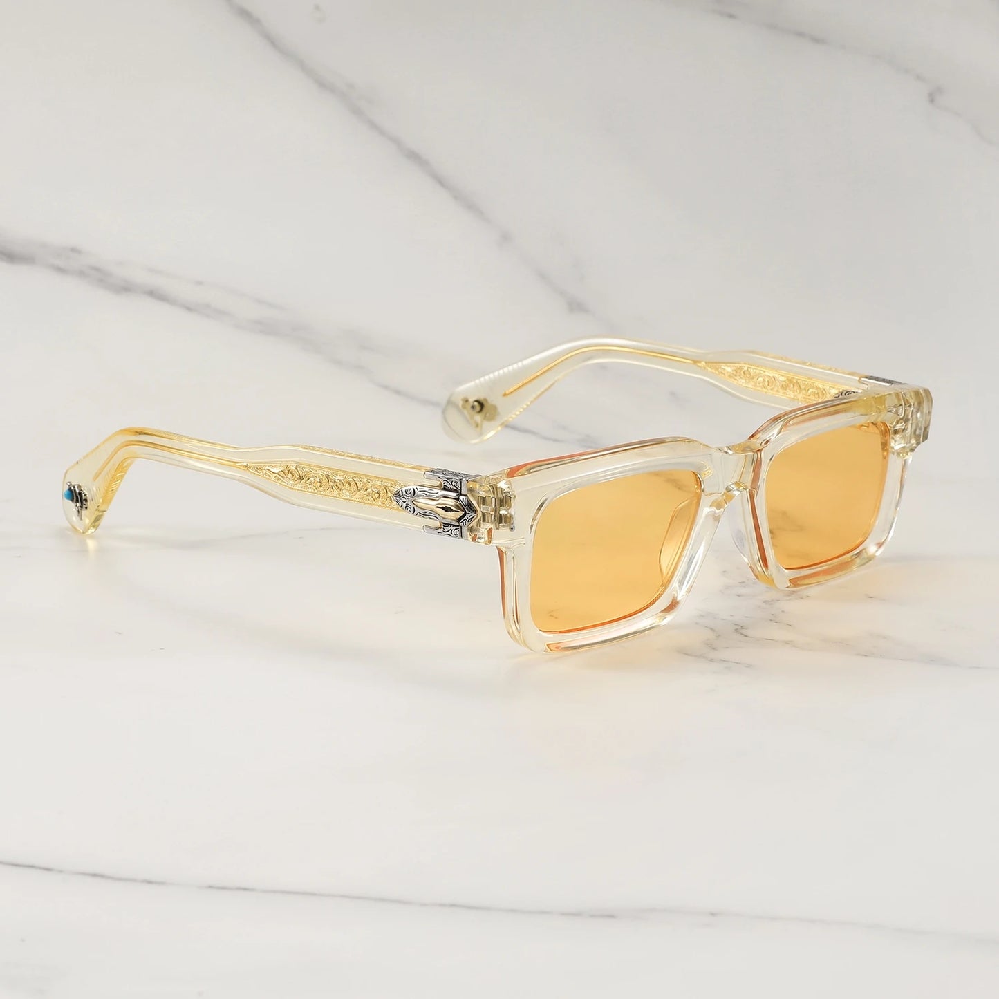 JMM BELVEDERE Vintage Square Retro Sun glasses for man Fashion Women sunglasses 2025 3D Carving and Gemstone Design sunglass man