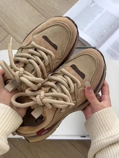 2025 original shoe replicas Retro luxury Sneakers For Women Design Cow suede High Street Girl's sneakers ladies tennis