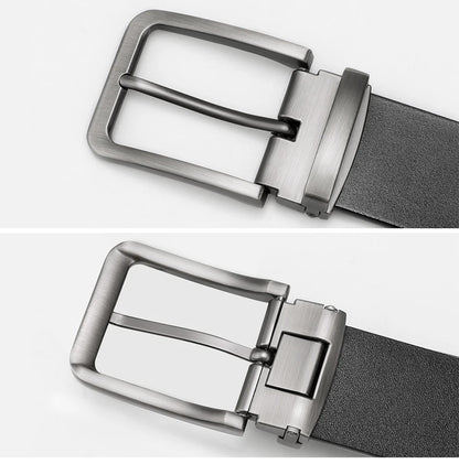 Maikun Genuine Leather Men's Belt Large Size Casual Belt   Alloy Pin Buckle Business Suit Belt Father's Day Present Gift