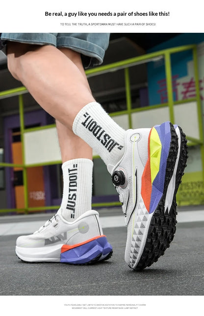 2025 New Soft Soled Outdoor Casual Sports Shoes With Rotating Buckle Carbon Plate And Popcorn Outsole, Men'S Running Shoes 35-44