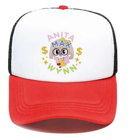 Trendy Anita Max Wynn Foam Trucker Hat Cute Mesh Snapback Caps Boy Girl Sun Beach Baseball Cap Female Summer Breathable Visor