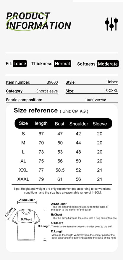 100% Cotton Solid Tshirts Men Woman Short Sleeve Fashion Brand Trend Casual Soft Clothing Tees Customized Products Summer Tops