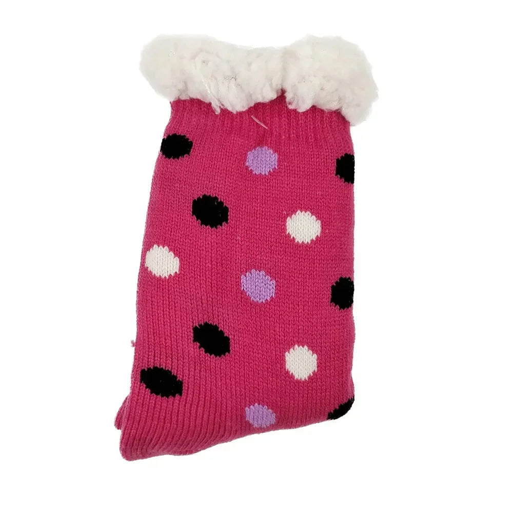 Christmas Gift Thermal Socks Women Winter Warm nightwear Plush Soft Floor Fuzzy Fluffy Fur Slipper Sock Thick Ladies Cute Cow