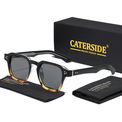CATERSIDE Classic Square Sunglasses Men Core Insert Temple Luxury Brand Sun Glasses Women Travel Beach Party Festival Gifts
