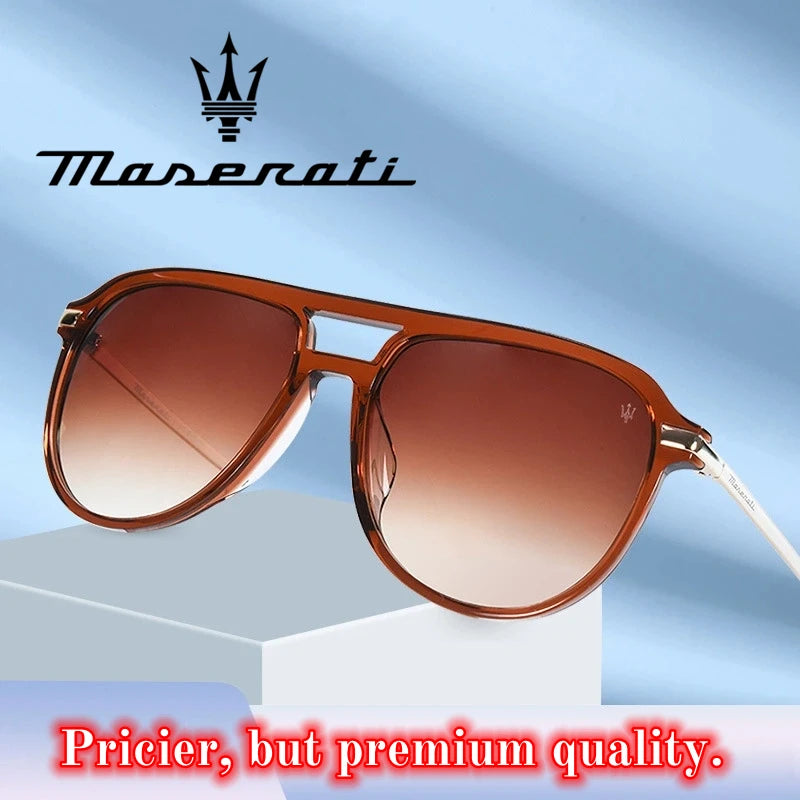 MASERATI UV400 Polarized Sunglasses Lightweight Frameless for Cycling Driving Outdoor Unisex Men Women Daily Sunglasses 20345
