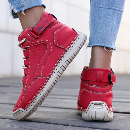 Shoes for Women Spring/Autumn Handmade Leather Casual Shoes Fashion Softe Causal Walking Sneakers Breathable Women's Ankle Boots