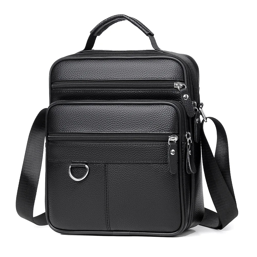 High quality genuine leather men's crossbody bag soft cowhide simple, casual, business style small shoulder bag for men Handbag