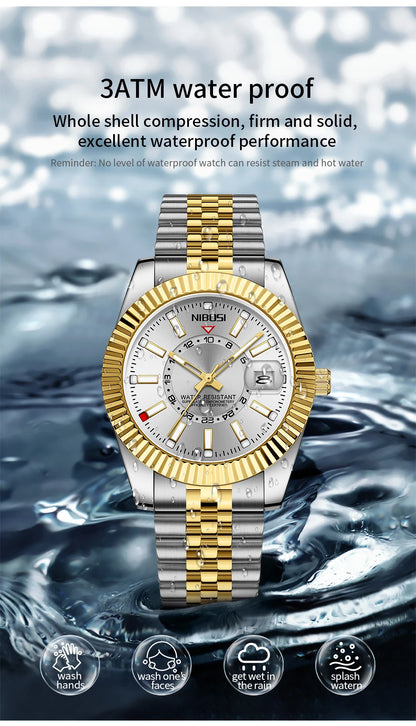 NIBOSI Top Brand Luxury Fashion Dive Watch Men 30ATM Waterproof Date Clock Sport Watches Man Quartz Wristwatch Relogio Masculino