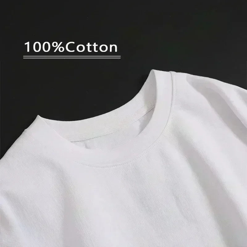 Summer Men's Nostalgic Retro DVD Video Letter Printed Round Neck T-shirt Neutral 100% Cotton Soft Breathable Short Sleeve