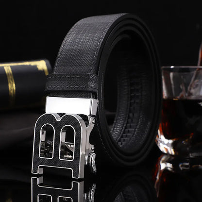 2025 High Quality Men's Belt Designer Genuine Leather Belts Male Metal Automatic Buckle Casual Fashionable Belt for men Jeans