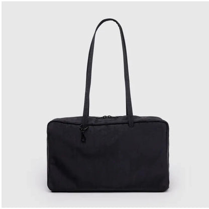 Simple Large-capacity Square Shoulder Bag Fashion Plaid Nylon Handbag Durable Canvas Material Travel Bag Daily Use Storage Bag