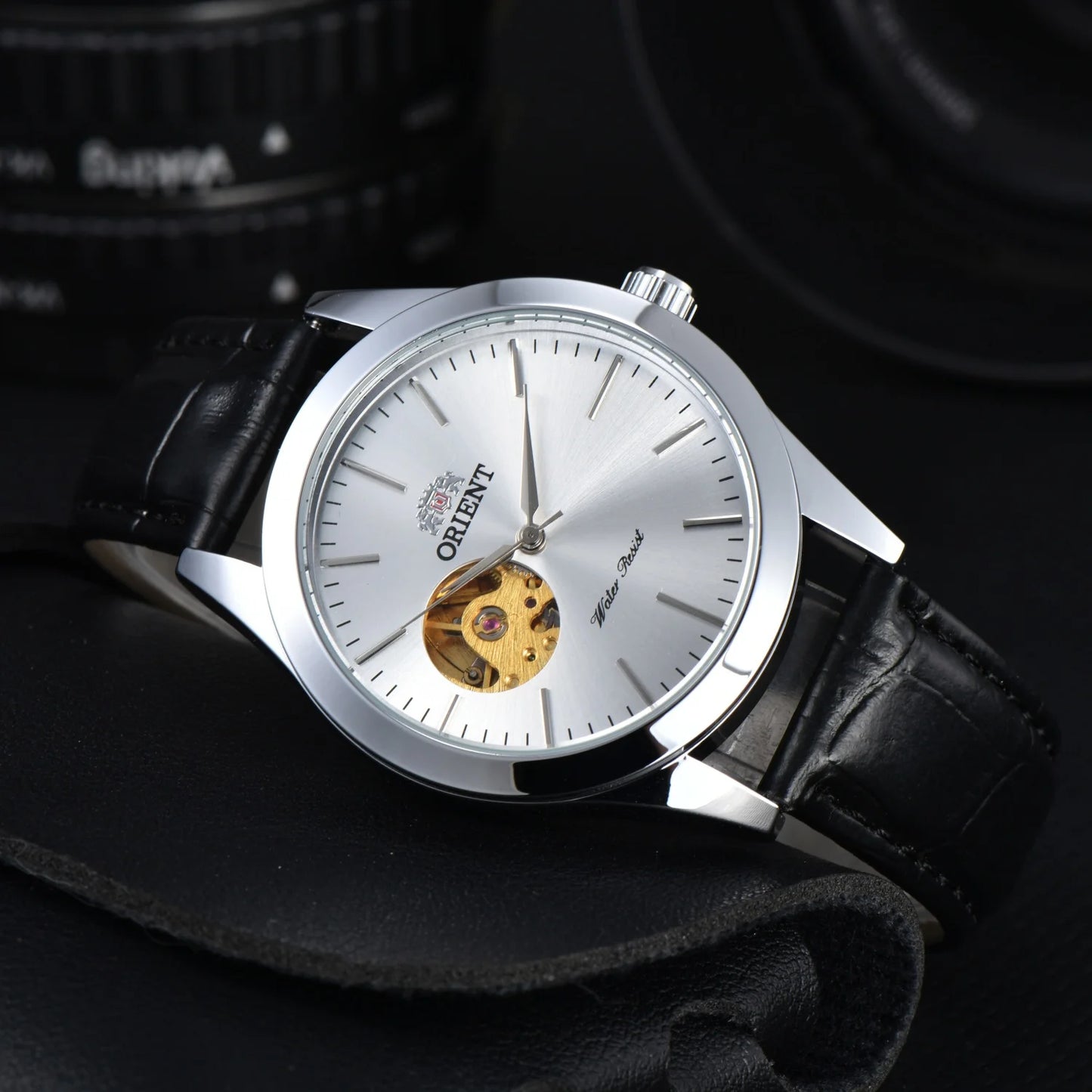 Orient Watch Refurbished Japanese Fully Automatic Mechanical Watch Hollowed Out Business Men's Watch Stainless Steel Strip