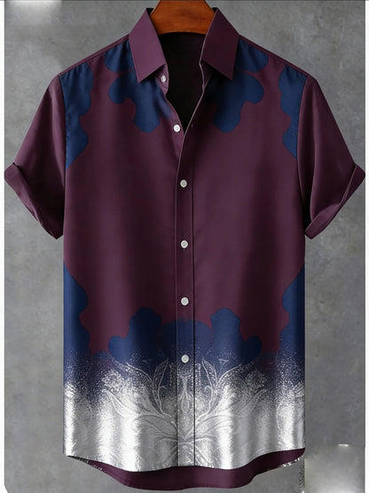 2026 Men's New Natural Tiger Phoenix Pattern 3D Printed Linen Casual Shirt Hawaiian Outdoor Activity Short-sleeved Clothing Men