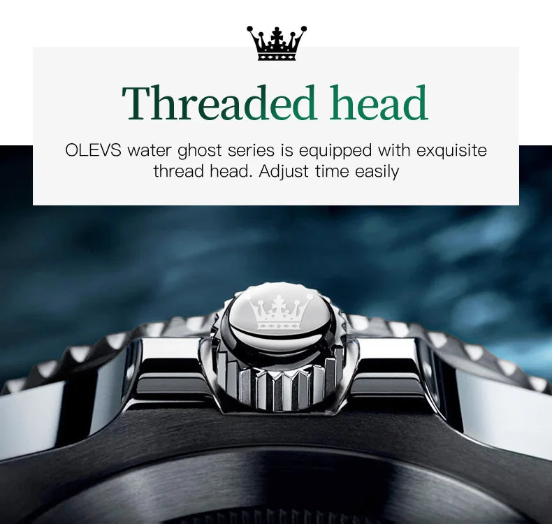 OLEVS Men's Watch Luxury Top Brand One-Way Rotating Outer Ring Design Quartz Watch for Men Auto Date Waterproof Wrist Watches