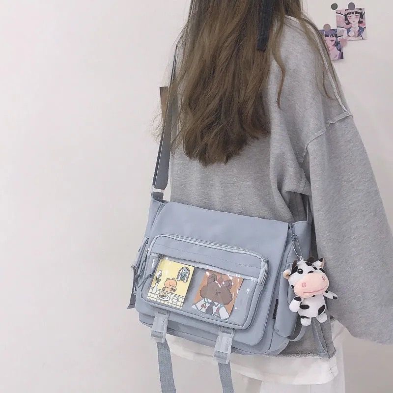 Women's Bag Messenger Korean Style Female Backpack College Large Capacity Versatile Shoulder Student School Postman Tote Bags