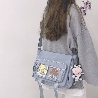 Women's Bag Messenger Korean Style Female Backpack College Large Capacity Versatile Shoulder Student School Postman Tote Bags