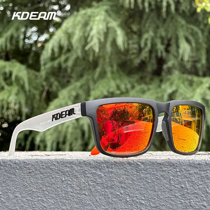 KDEAM Unisex Square Sunglasses Polarized Coated Lens Suitable For Driving Fishing Sunglasses Anti-Blue Light Computer Eyeglasses