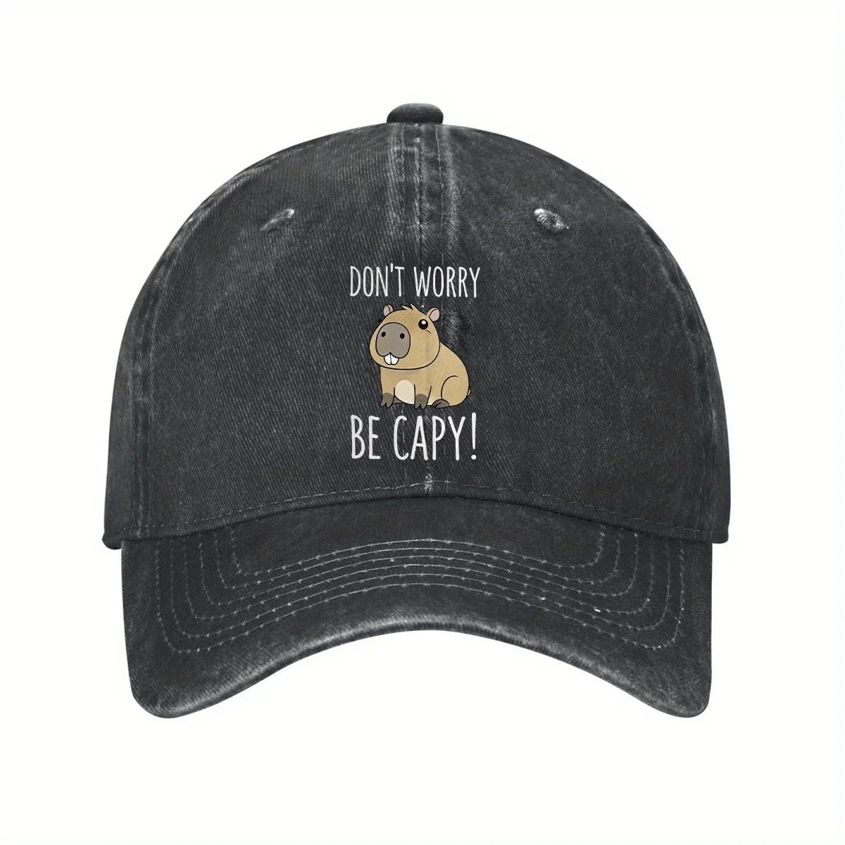 Print Washed Cotton Baseball Cap for Men Women Vintage Casual Peaked Caps Outdoor Running Sun Hat Adjustable Soft Top