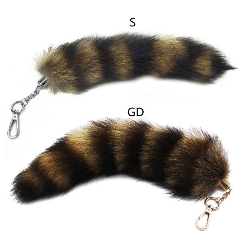 New Fashion Wolf Tail Fur Keychains Unisex Pendant Car Keyring Holder Key Chains Charm Bag Accessories Gifts