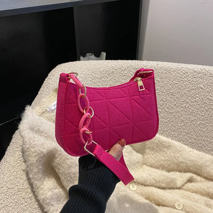 New Women Retro Underarm Bag Fashion Trend Simple Shoulder Bag Casual Crossbody Bag Autumn Winter Casual Light Weigh Purse