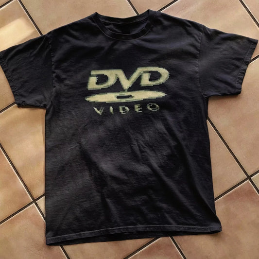 Summer Men's Nostalgic Retro DVD Video Letter Printed Round Neck T-shirt Neutral 100% Cotton Soft Breathable Short Sleeve