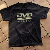 Summer Men's Nostalgic Retro DVD Video Letter Printed Round Neck T-shirt Neutral 100% Cotton Soft Breathable Short Sleeve