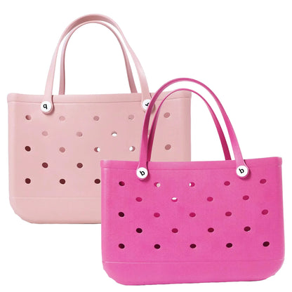XL Extra Large Beach Bag EVA Rubber Waterproof Beach Travel Picnic Storage Basket Women Shopping Handbag Sac Jelly Tote Bag