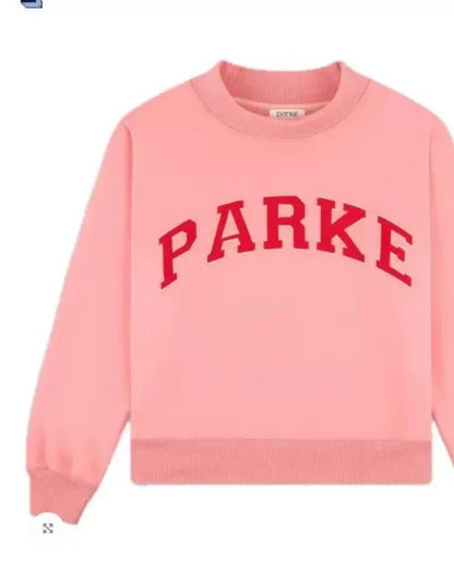 Women's fashionable printed round neck sweatshirt with velvet casual loose fit for autumn and winter