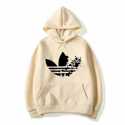 Men's Fashionable and Versatile Fleece Sweatshirt, Thin and Warm, Three-dimensional Pocket, Printed Fit