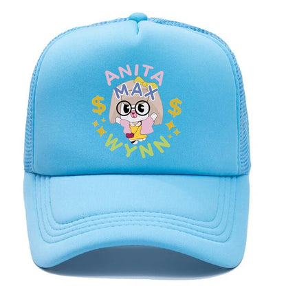 Trendy Anita Max Wynn Foam Trucker Hat Cute Mesh Snapback Caps Boy Girl Sun Beach Baseball Cap Female Summer Breathable Visor