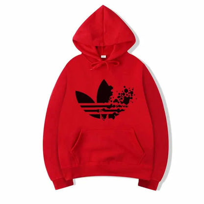 Men's Fashionable and Versatile Fleece Sweatshirt, Thin and Warm, Three-dimensional Pocket, Printed Fit