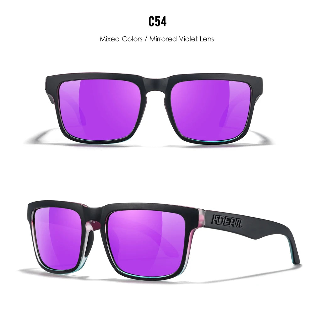 KDEAM Unisex Square Sunglasses Polarized Coated Lens Suitable For Driving Fishing Sunglasses Anti-Blue Light Computer Eyeglasses