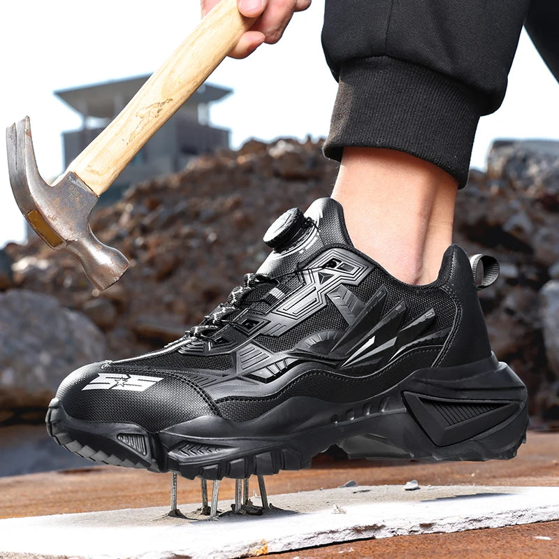 Men's Military Tactical Boots Army Boots Men Side Zipper Military Boots Men Anti-Slip Ankle Boots Work Safety Shoes Hiking Shoe