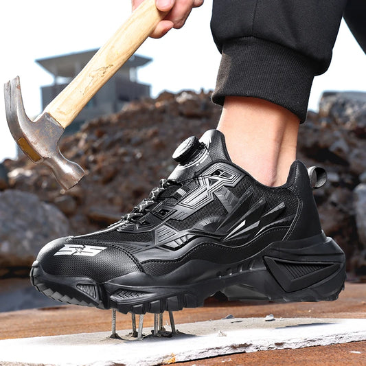 Men's Military Tactical Boots Army Boots Men Side Zipper Military Boots Men Anti-Slip Ankle Boots Work Safety Shoes Hiking Shoe