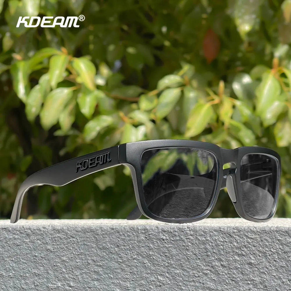 KDEAM Unisex Square Sunglasses Polarized Coated Lens Suitable For Driving Fishing Sunglasses Anti-Blue Light Computer Eyeglasses