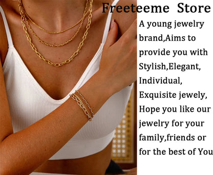 Freeteeme High-End Various Irregular Geometric Rings for Women Stainless Steel Shell-Set Open Rings Daily Versatile Accessories